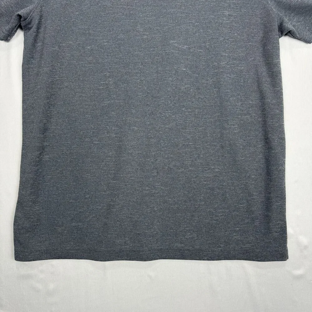 Champion Polo Snap Button Collar Gray Sport Athletic Shirt Mens Size Large - Picture 9 of 12